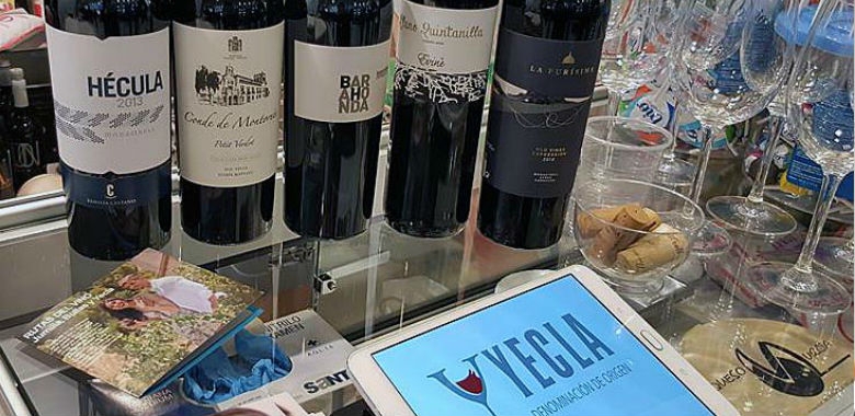 Catas de los vinos DOP Yecla en Fitur y Madrid Fusión en Stand Región de Murcia